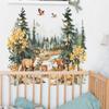 Fun-b53 Cartoon Deer Forest Children's Room Kindergarten Home Background Landscaping Wall Sticker