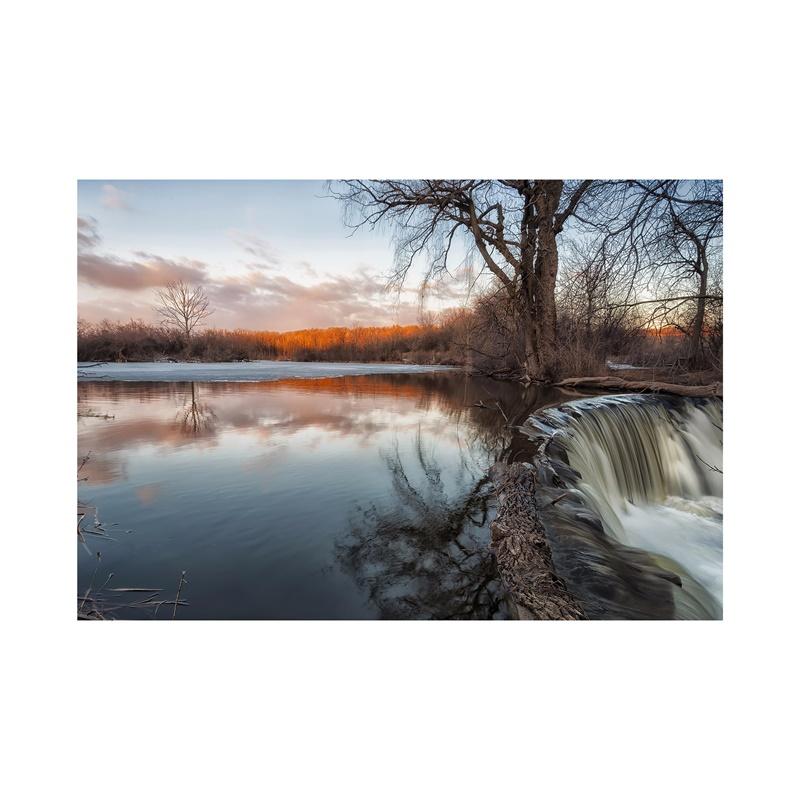 WCIC новое дерево и водопад художественная ткань домашний фон настенное украшение живопись подвесная картина 21cm*30cm