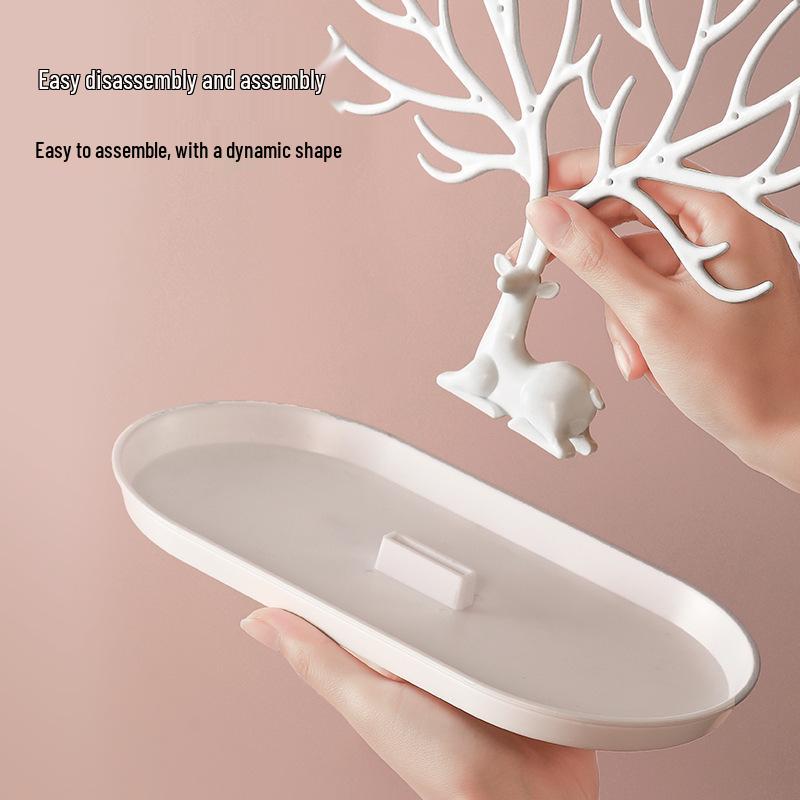 Deer Tree Shaped Jewelry Storage Rack for Earrings & Necklaces