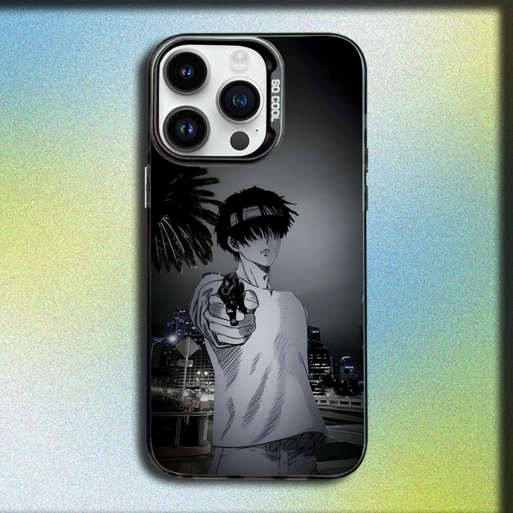 

Yuuichi Katagiri T-Tomodachi Game Phone Case For iPhone 16,15,14,13,12,11,Mini,Pro,SE,MAX Gray Matte Silicone Black Cover iPhone15