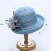 New summer curled mesh top hat fashion celebrity fashion hat outdoor sunshade basin hat women's sunscreen sun hat