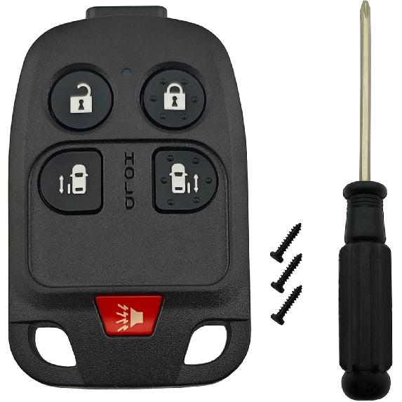 No Cutting Required Replacement Key Fob Shell fit for 2011 2012 2013 Honda Odyssey Keyless Entry Remote Key Fob Cover Case 5 Button