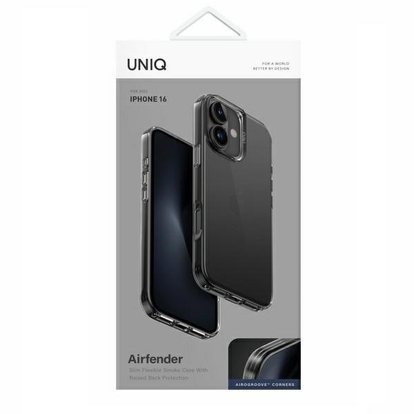 Uniq Etui Air Fender Iphone 16 6.1Szary/Smoked