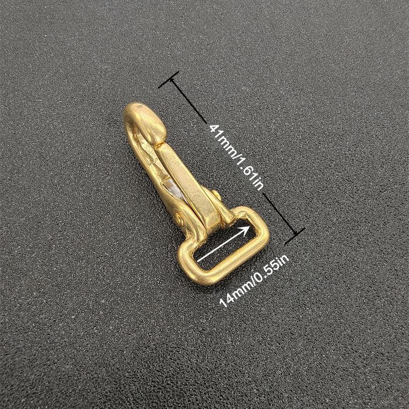 

Brass Snap Hook Carabiner Trigger Clip Clasp Buckle For Bag Strap Halter Bridle Harness Dog Pet Leash Parts Keychain Accessories S