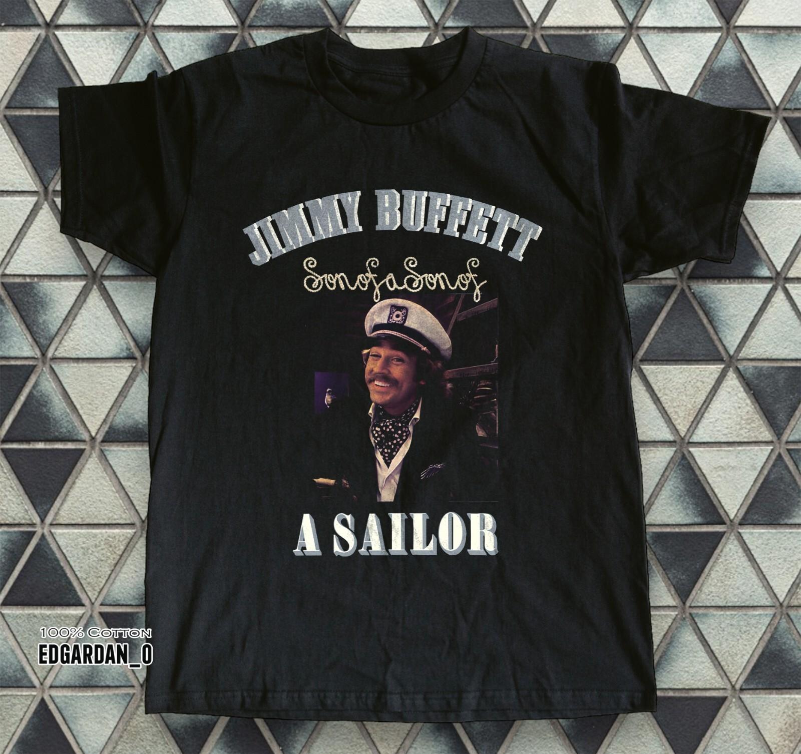 Jimmy Buffett - Son of a Son of a Sailor Album Black T-shirt Size S-5XL S