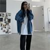 Retro denim shirt women's spring and autumn women's clothing new design sense niche Korean version top loose temperament shirt women