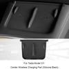 For Tesla Model 3/Y - Screen Silicone Protective Frame Wireless Charging Non-Slip Pad Card Limiter Silicone Cup Holder