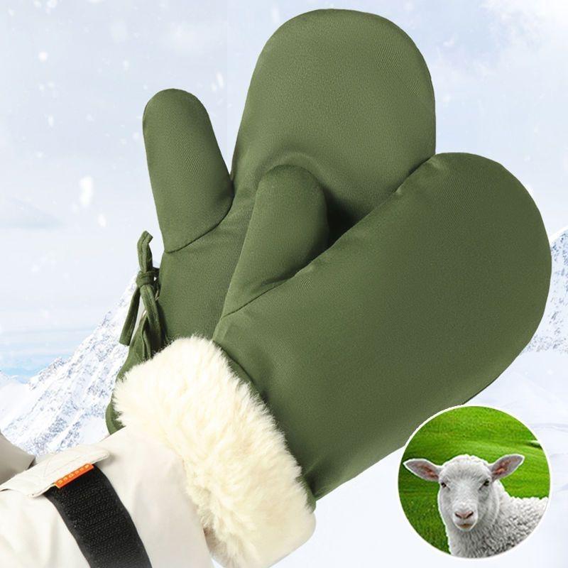 Зимние Экстра Толстые Кашемировые Перчатки на Шерстяной Подкладке