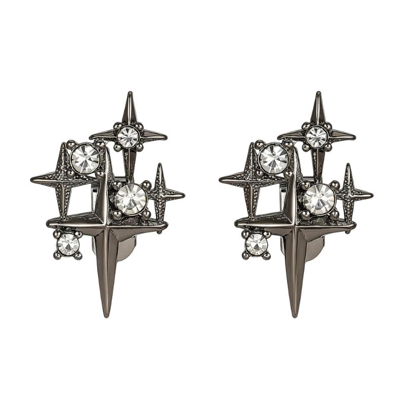 Star Earphone Clips Full Zircons Studded Crystal Designs Accessories Easy Installation for Decorations