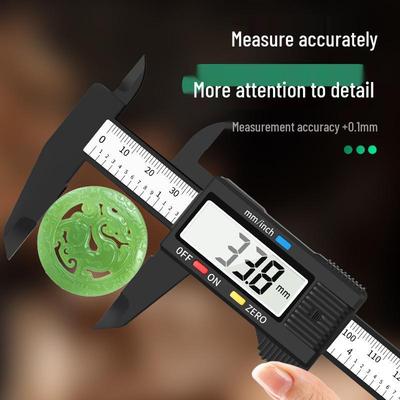 Digitaler Messschieber aus Kohlefaser, 0-150 mm, für Präzisionsmessungen von Schmuck und Wenwan