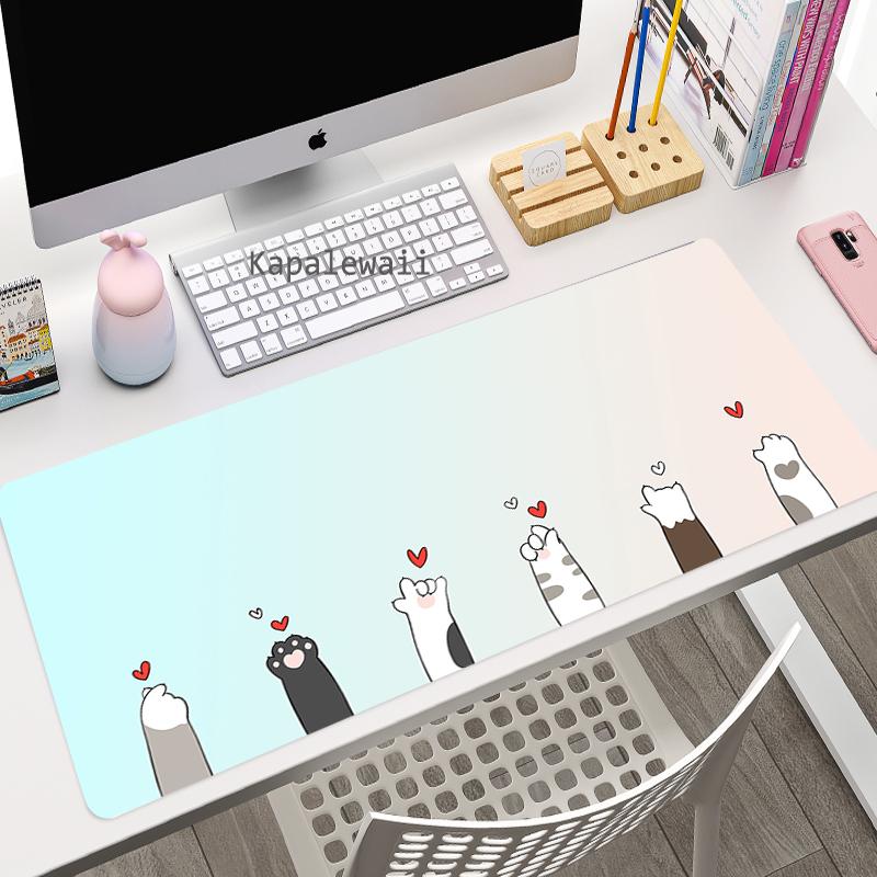 Anime Cute Pink Pad Mouse HD Print Computer Gamer Locking Edge Mousepad XXL Kawaii Keyboard PC Mice Cat Pew Mats Pad For Csgo