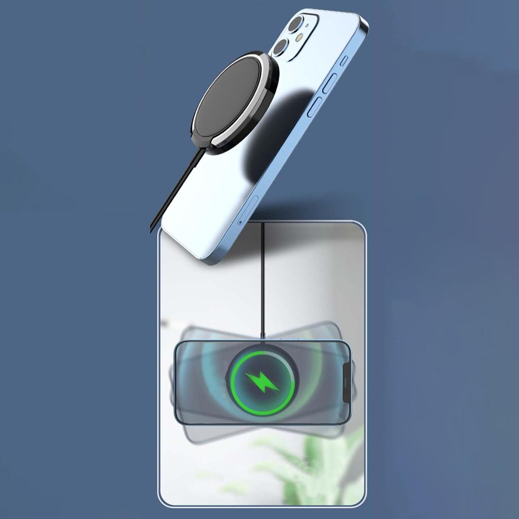 Wireless Charger With Vertical Magnetic Bracket 15W Wireless Magnetic Fast Charging
