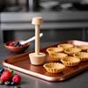 2 Pcs Tart Tamper Pastry Tamper Double Side Wooden Egg Tart Tamper Mold DIY Cake Pastry Pusher for Kitchen Party Baking Tools, Pie, Tart and Quiche