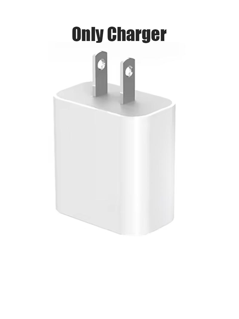

1-2 комплекта 20 Вт US PD Быстрая зарядка для iPhone 14 13 12 11 Pro Max Plus XR Xs 7 8 1 м/3,3 фута Кабель USB-C для быстрой зарядки Аксессуары Only Charger