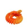 3D Printed Snake Articulated Toy, Flexible Jointed Serpent Figurine, Realistic Fidget Stress Reliever for Adults, Office Desk Decor Gift