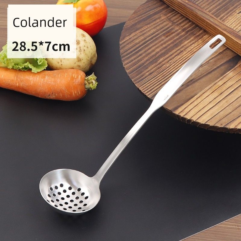 304 Stainless Steel Spoon Home Ladle Soup Spoon Hot Pot Spoon Soup Soup Colander Suit Large Spoon Deepening