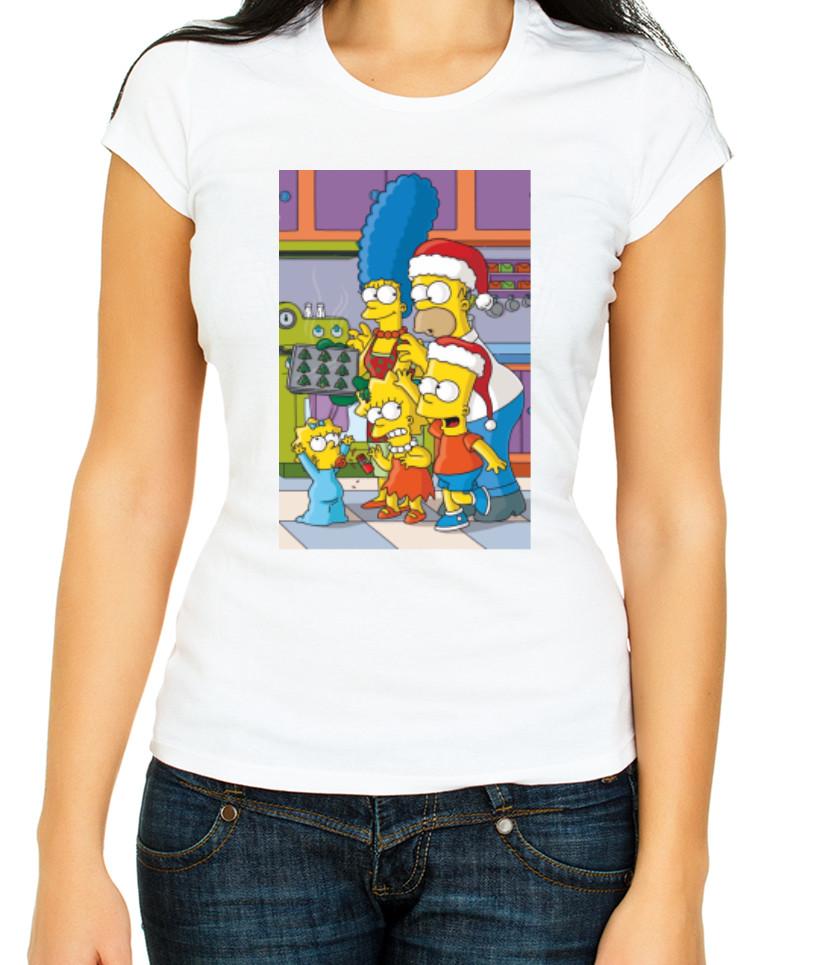 

The Simpsons Christmas The Simpsons Women 3/4 Short Sleeve T-Shirt L210 M