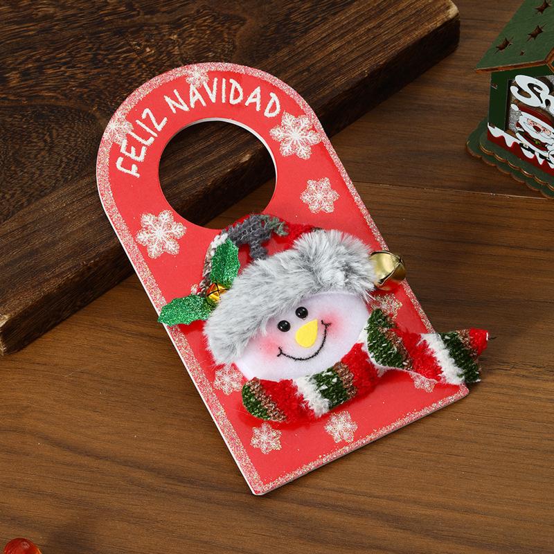 Santa Claus Door Handle Hanger - Christmas Ornament for Hotel, Mall, or Home Decorations