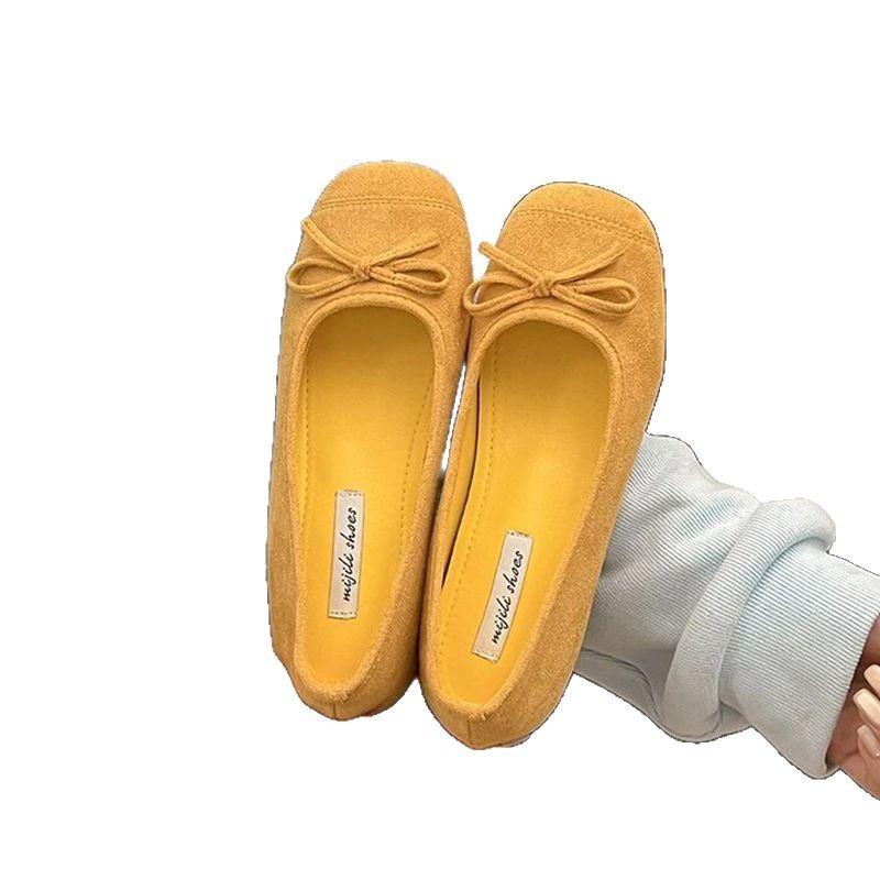 Butterfly Small Fragrant Wind Women's Shoes Ballet Flats Soft Sole French Retro Evening Wind Ladyshoes Gentle Silver Spring and Summer Single Shoes