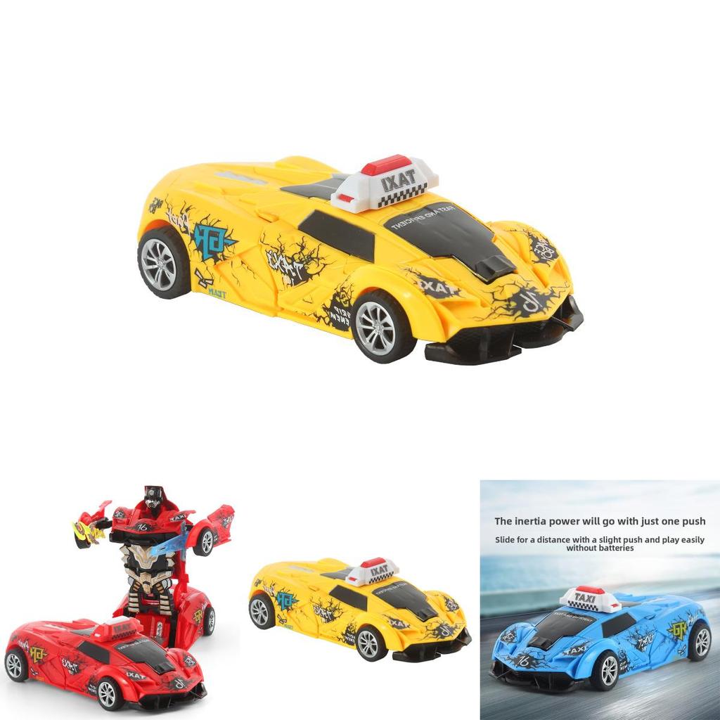 Plastic Childrens Deformation Car Toy With Inertia Drive For Early Learning And Parentchild Interaction