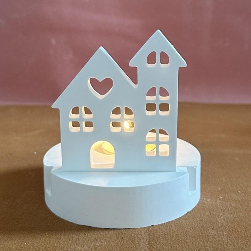 Multipurpose Sturdy Silicone Castles Candle Holder Mold Set Portable for Resin Plaster Craft Supplies Assorted Sizes