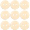 100pcs Handmade Round Shaped Wooden Buttons 2 Holes 15mm Diameter Sewing Buttons Craft Buttons For DIY Crafts
