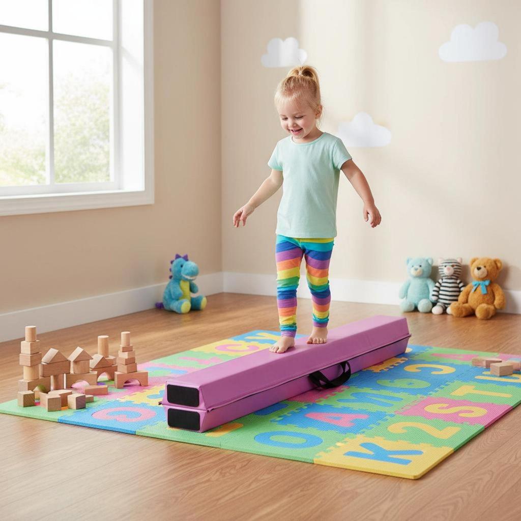 Foldable Balance Beam Thickened Cushion Soft Foam Non-Slip Base