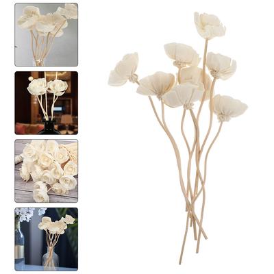 9 Pcs Rattan Diffuser Sticks Aromatherapy Flowers Home Decor Dried Flower Diffusers Essential Oil Fragrance Aroma Replaceable