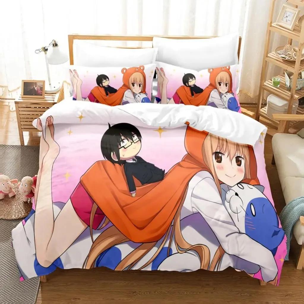 3D The Himouto! Umaru-chan Comfortable Duvet Quilt Cover Pillowcase Bedding Set Children Bedroom Decoration Home Textile