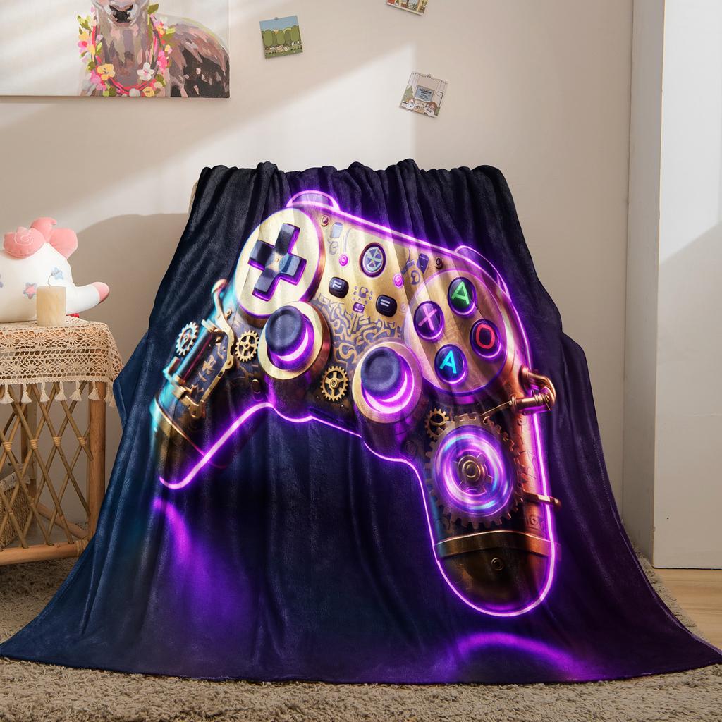 Premium Feel Gaming Controller Series Print Fleece Blanket for Adult Quality Soft Warm Universal Blanket for Travel Office Home