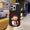 Phone Case: 2D Flat Design Suitable for iPhone 18 17 16 15 14 13 Pro Protective Case, Couple Style, Crochet Snowman, Christmas and Halloween Gift