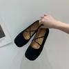 Fashion Bailamos New Brand Women Flats Fashion Square Toe Shallow Mary Jane Shoes Soft Casual Ballet Shoes Slingback Shoes