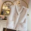 Qianjinfeng Heavy Industry Diamond Lamb Fur Imitation Fur Vest Vest Women's Wear Winter Light Fashion Thickened Vest