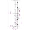 vidaXL Artisan Oak Bathroom Cabinet 30 x 30 x 190 cm Particleboard