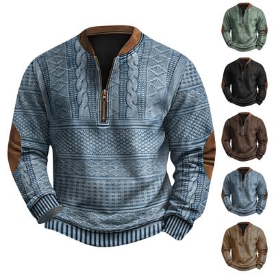 Men's Retro Casual Gradient Printed Sweatshirt