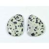 25.45Cts. Natural Dalmation Jasper (17mm X 23mm Each) Cabochon Match Pair SK-2515
