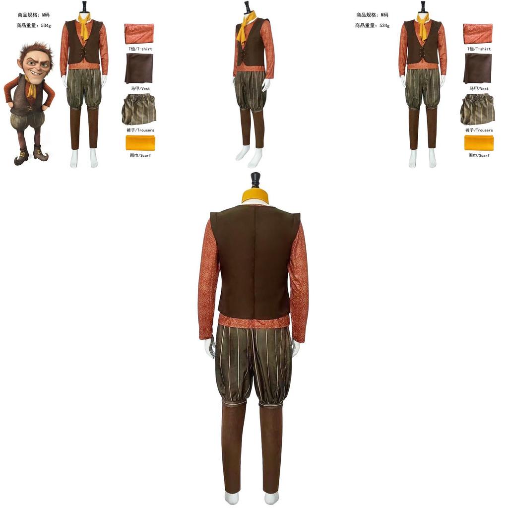 High-quality Polyester Shrek 4 Gnome Costume Perfect For Halloween Role Play