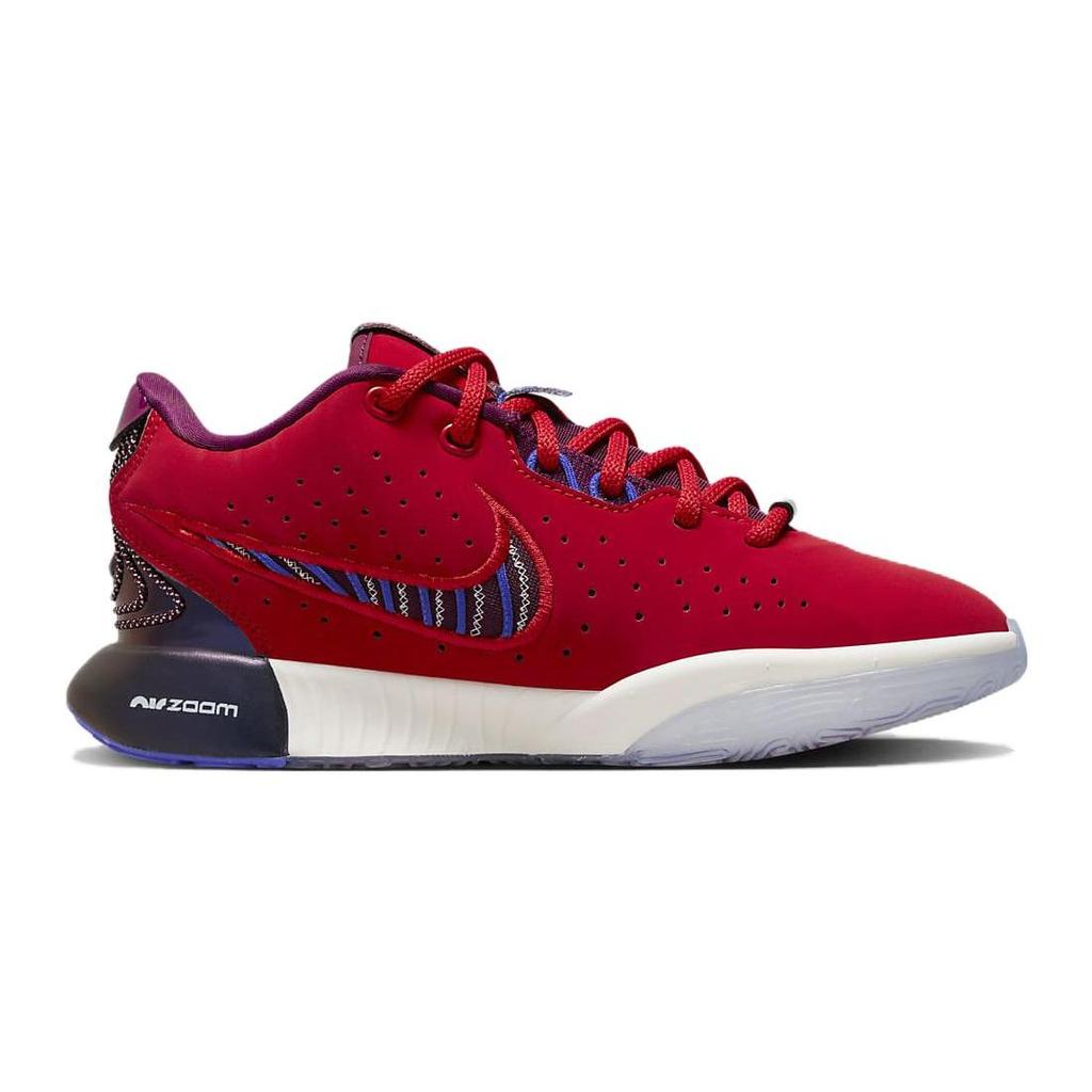 Nike LeBron 21 GS James Theater Kids Sneakers Red Track-Red Ivory FN4305-600