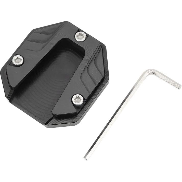 Motorcycle Stand Pad, Universal Motorcycle Kickstand Pad, Aluminium Alloy Motorcycle Side Stand Plate Pad High Strength Kickstand Pad Plate Support