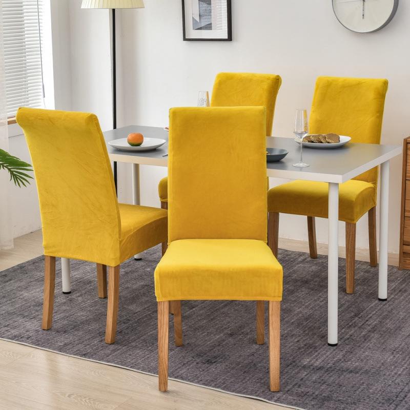 Golden Sable Velvet Elastic Chair Cover for Home, Hotel, Dining & Computer Chairs