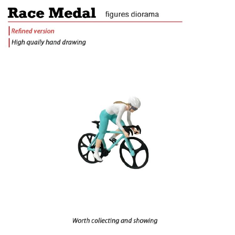1/87 Scale Realistic Cycling Scene Model Miniature Cyclist Figurine for Model Building Set and Railway Landscape Decors