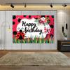 2D Ladybug Backdrop for Kids, Girls and Garden Themed Birthday Parties