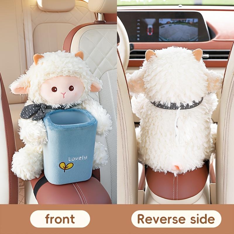 1pc Cute Car Tissue Holder & Trash Can 2-In-1, Originality Car Storage Organizer, Car Armrest Storage for Car Interior Additions