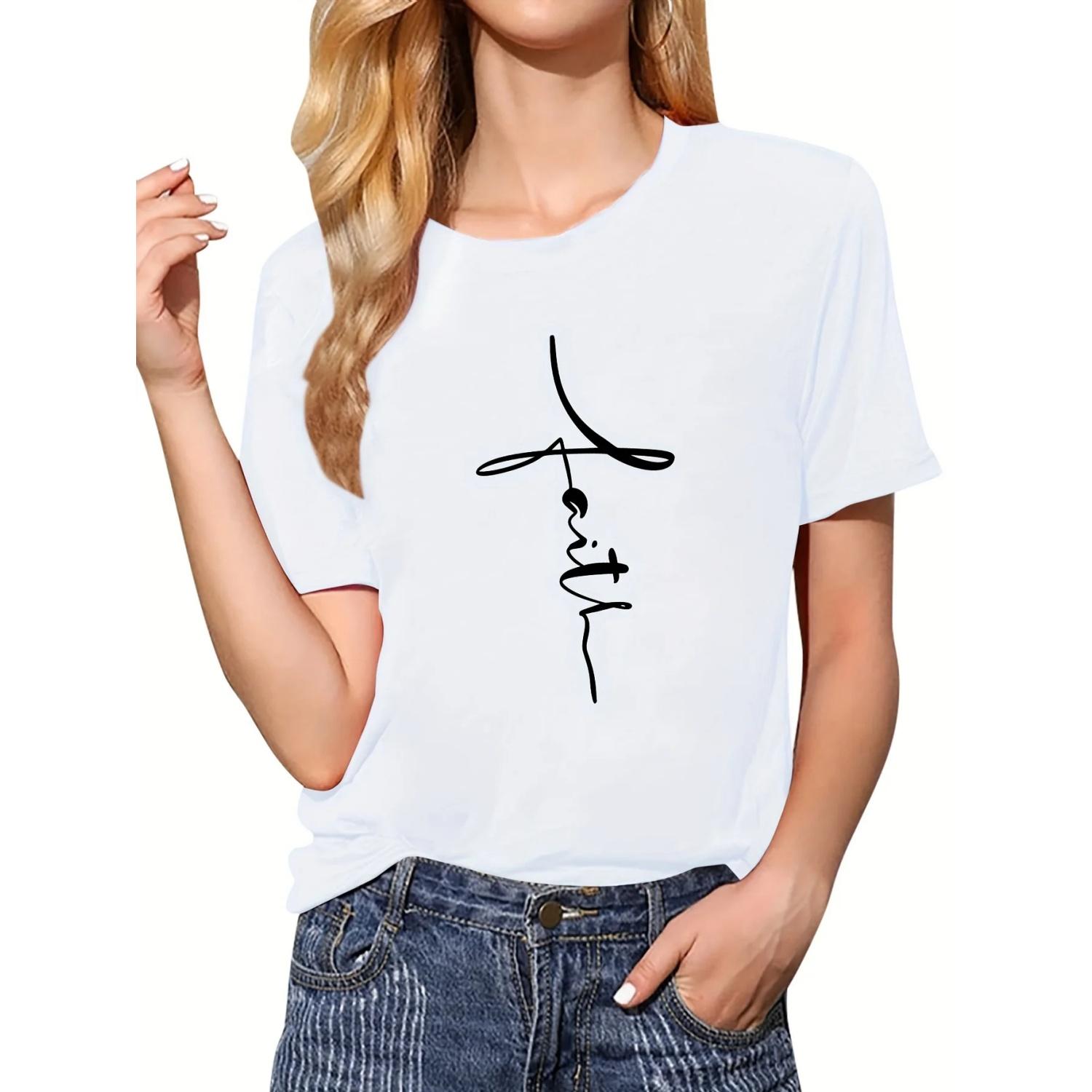 Women s Casual T-shirt, Short Sleeve Running Sports Top, Women s Activewear S