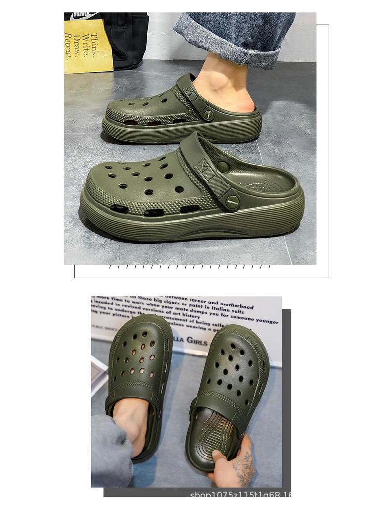 Baotou 2024 Men's EVA Beach Slippers – Non-Slip, Breathable Outdoor Shoes