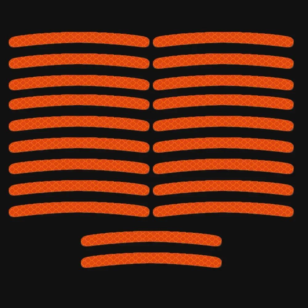 20pcs Car Wheel Hub Reflective Sticker Tire Rim Reflective Strips Luminous for Night Driving Car Bike Motorcycle Wheel Stickers