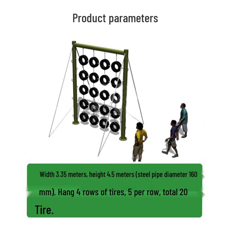 Outdoor Obstacle Course Tire Wall