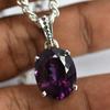 Natural 21.8 CT Purple Alexandrite Certified Gemstone Pendant 925 Silver