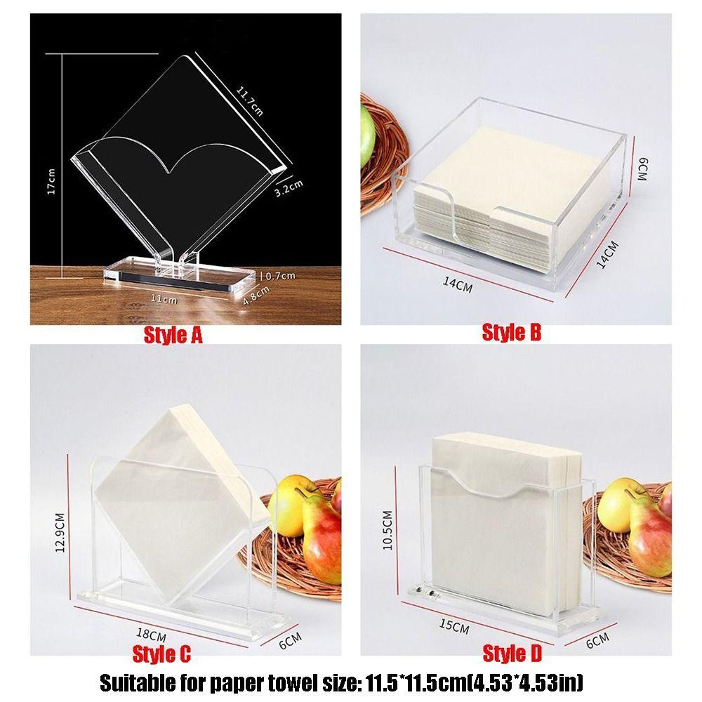Acrylic Tissue Box Modern Guest Towel Holder Household Tissue Paper Dispenser Case  Restaurant