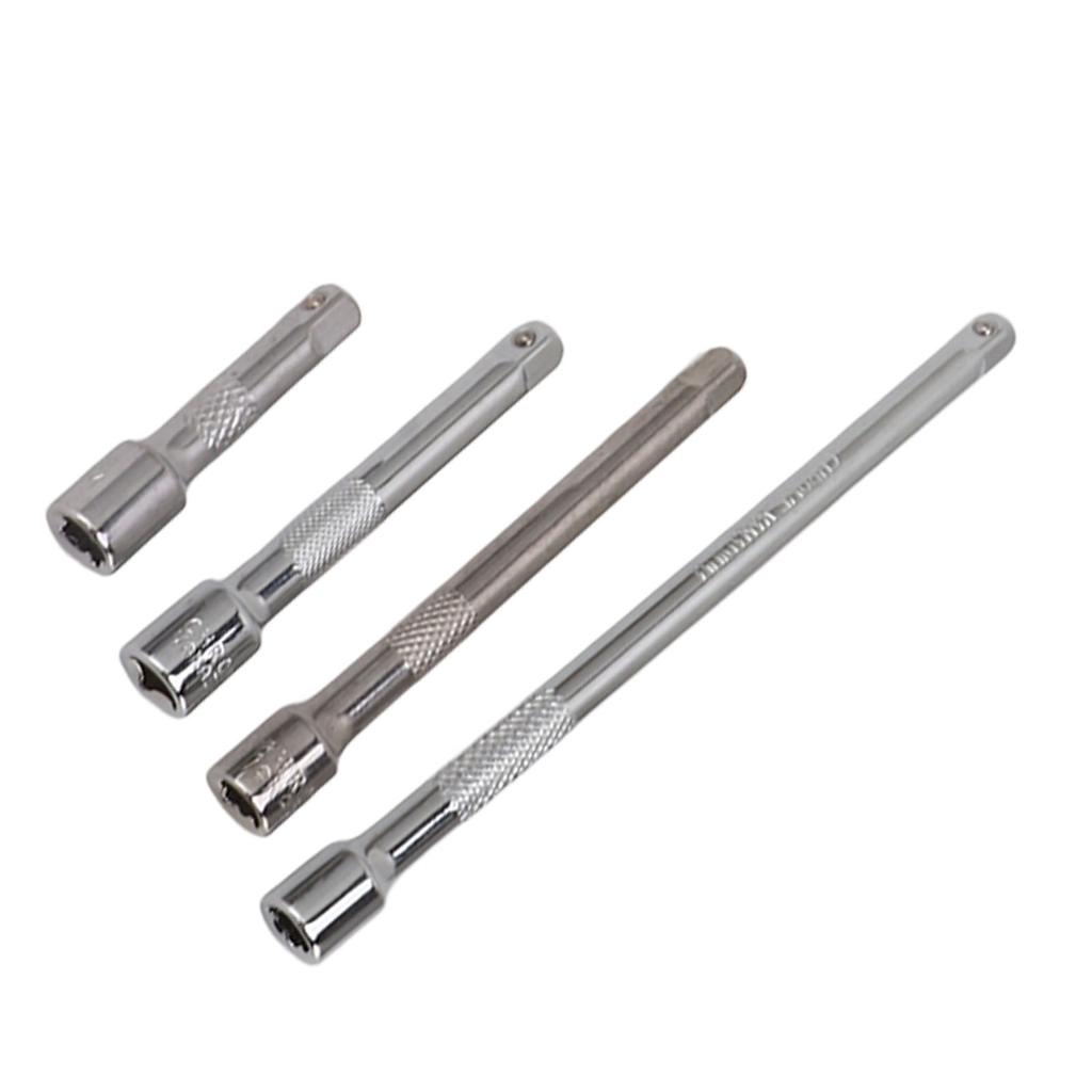 4pc 1 4in Drive Socket Extension Bar Set Long Shaft 50mm 75mm 100mm 150mm Ratchet Improved